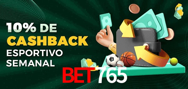 10% de bônus de cashback na Bet765